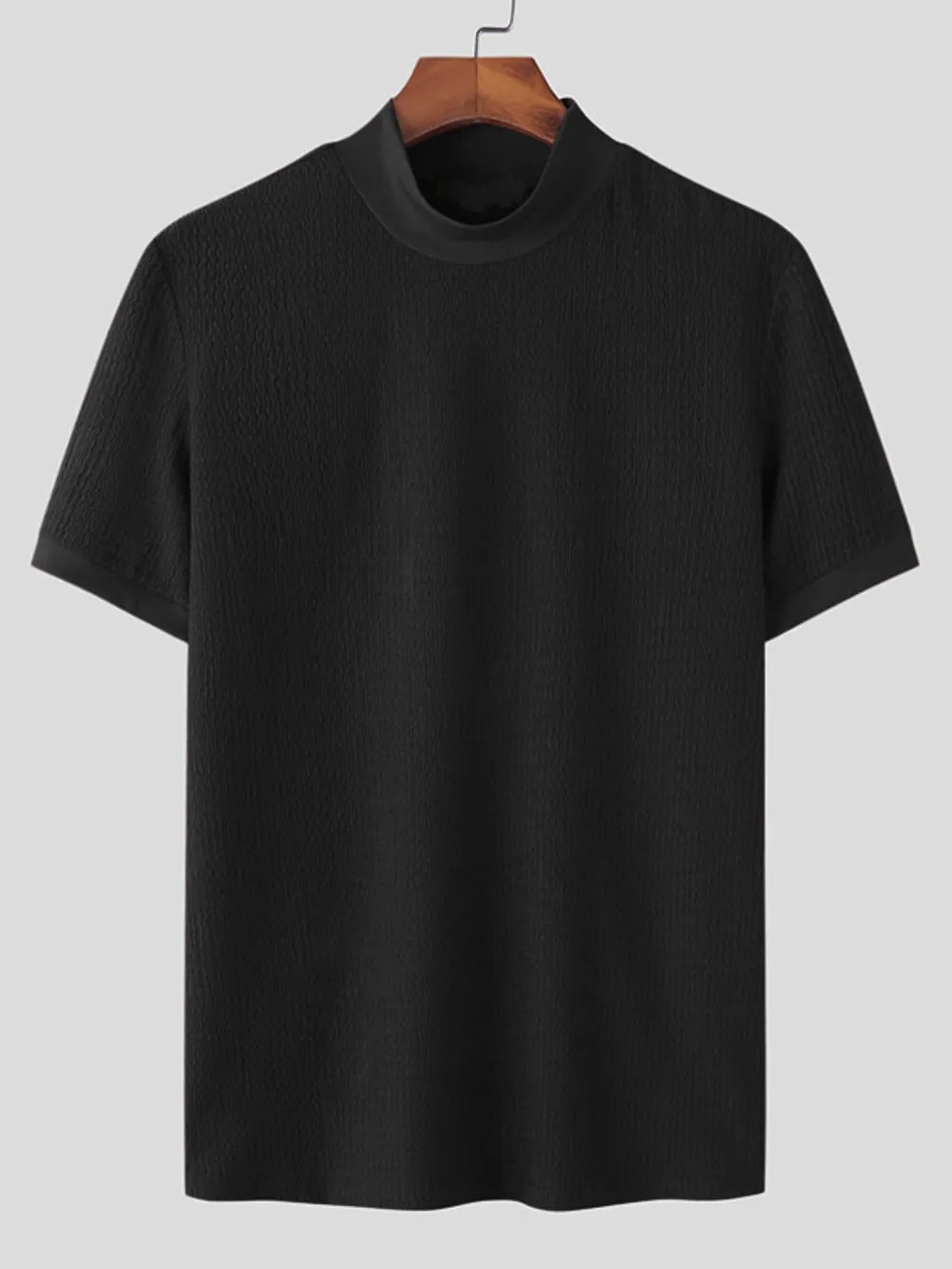 Men's Full Size Mock Neck Short Sleeve T-Shirt Plus Size, image 11