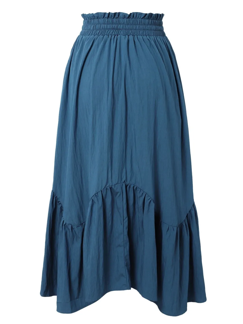 Smocked Waist Band Ruched Layered Skirt, image 9