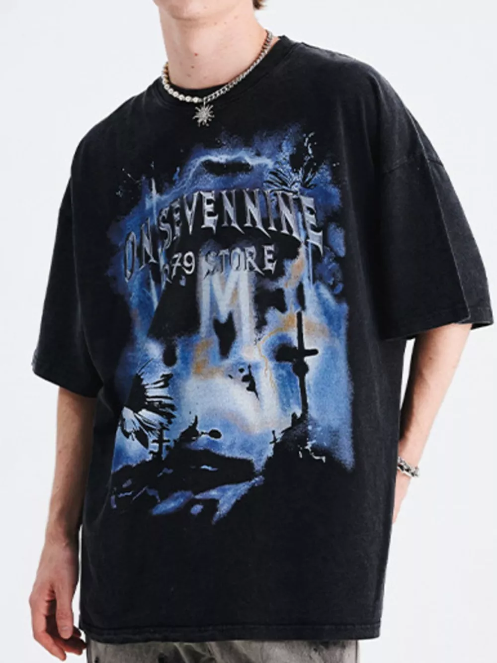 Men's Graphic Round Neck Half Sleeve T-Shirt