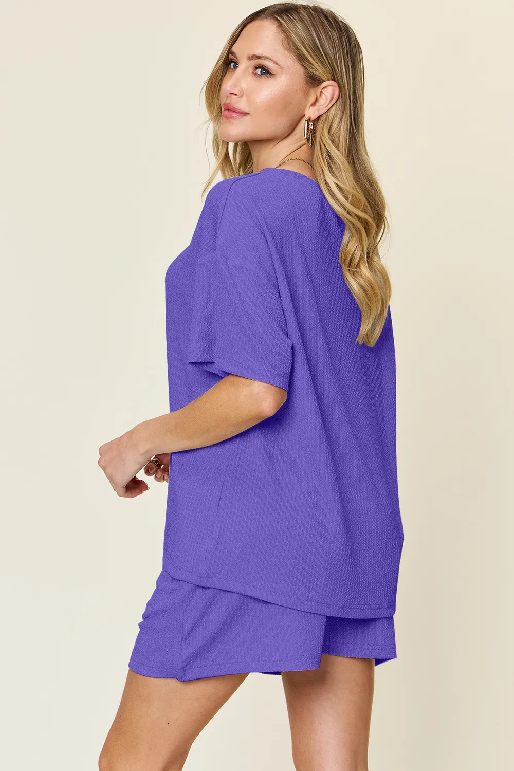 Basic style Round Neck Solid Set, image 15