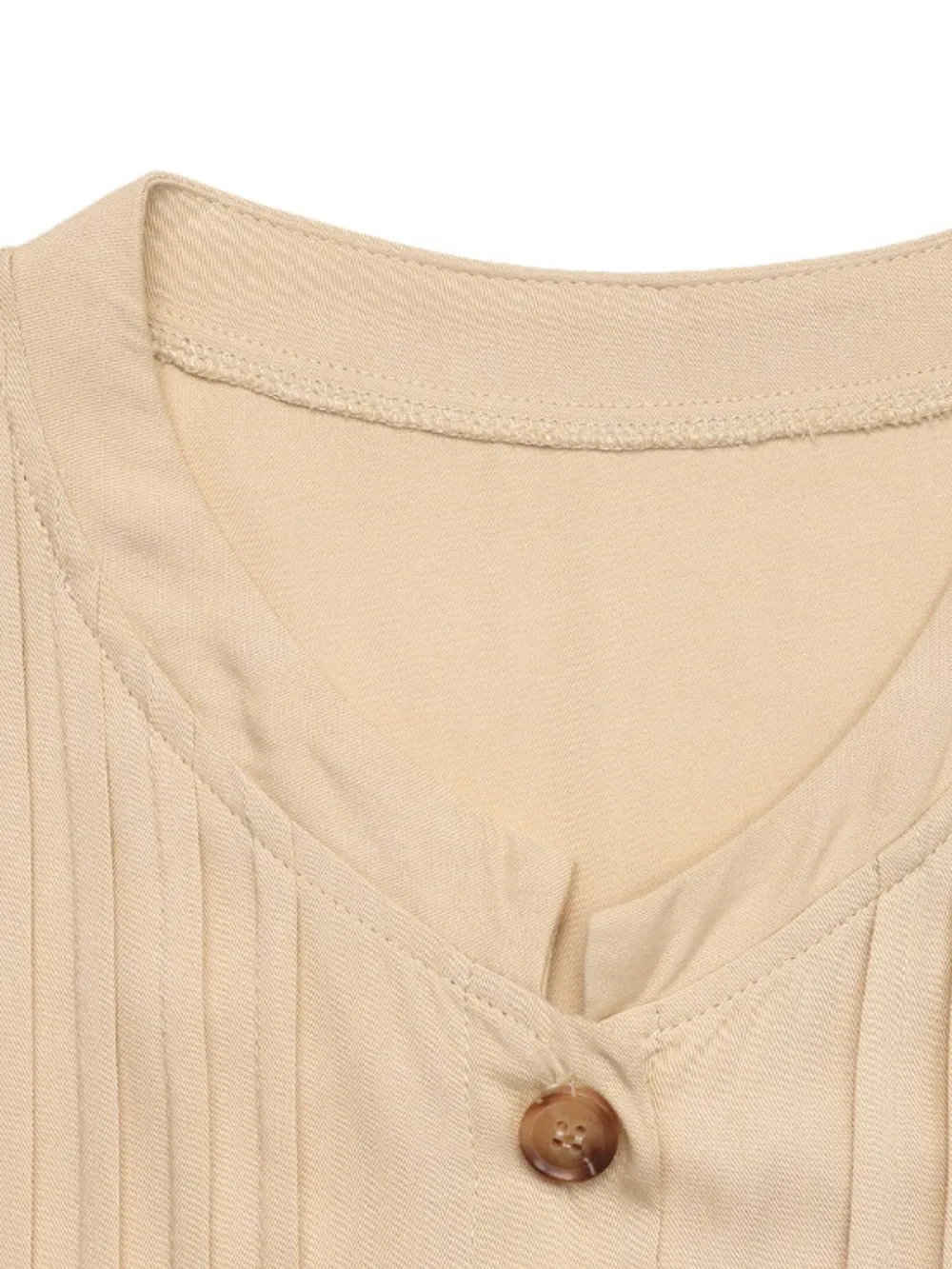 Button Front Flounce Sleeve Dress, image 7