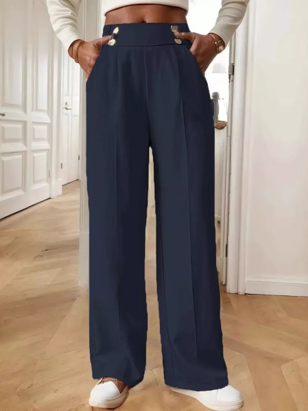Full Size High-Waisted Wide-Leg Pants Plus Size, image 17
