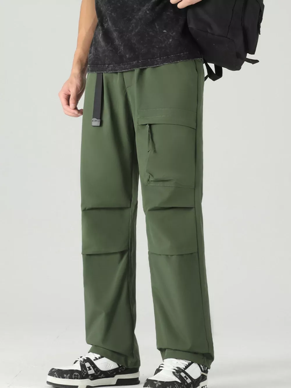 Men's Plus Size Loose Fit Cargo Pants, image 4