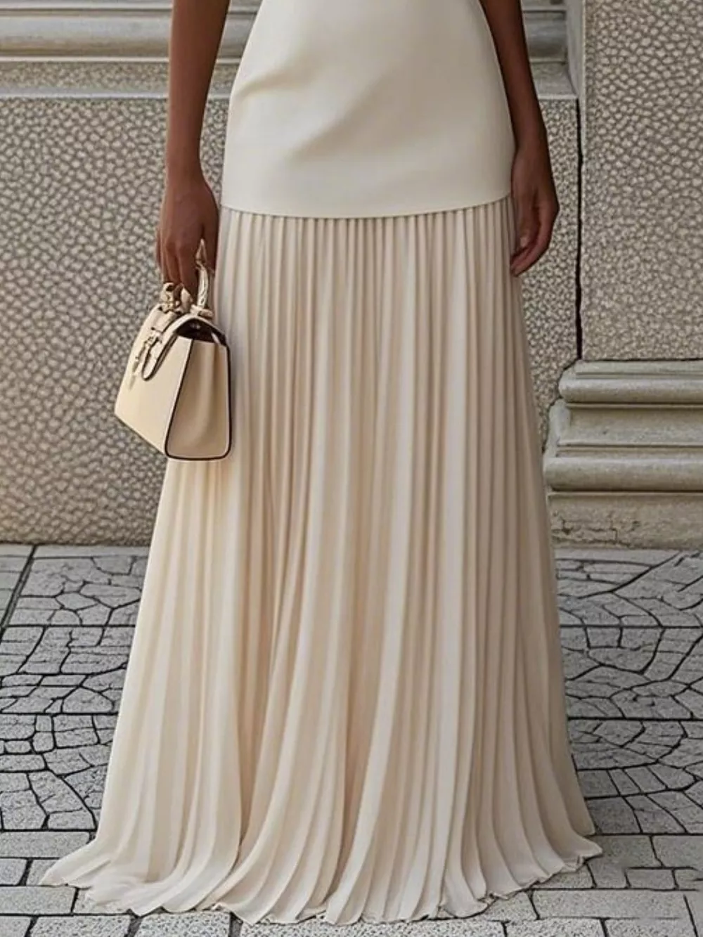 Full Size Sleeveless Top and Pleated Maxi Skirt Set Plus Size, image 6