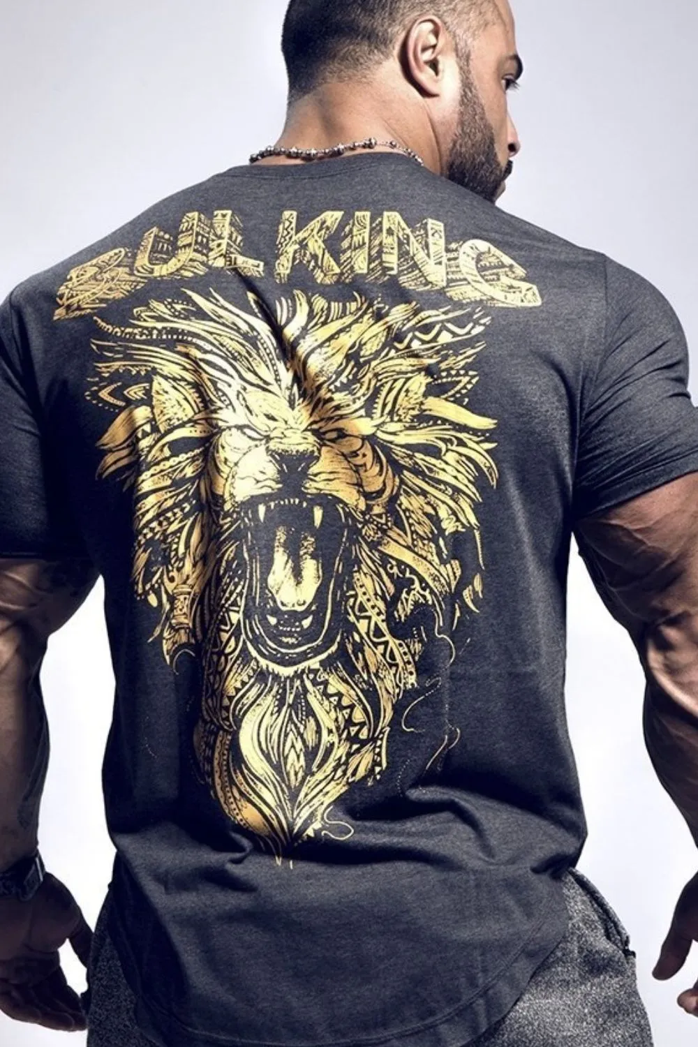 Men's Plus Size Round Neck Short Sleeve T-Shirt, image 2