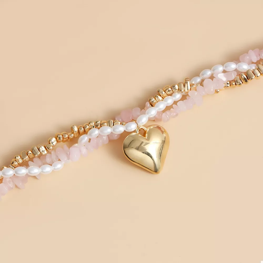 Three-Layered Heart Pendant Necklace, image 11