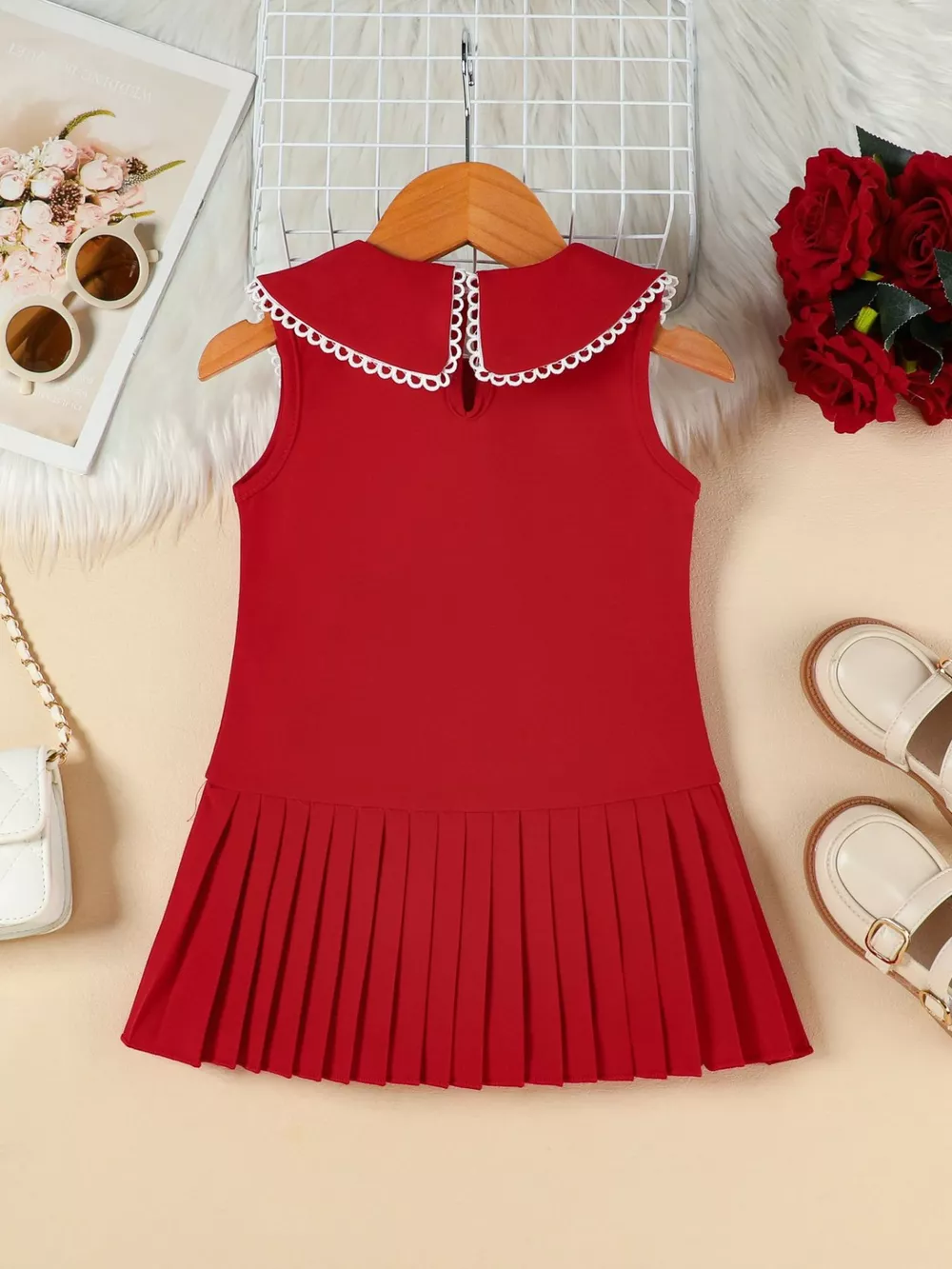Children's Bow-Accented Pleated Dress, image 20