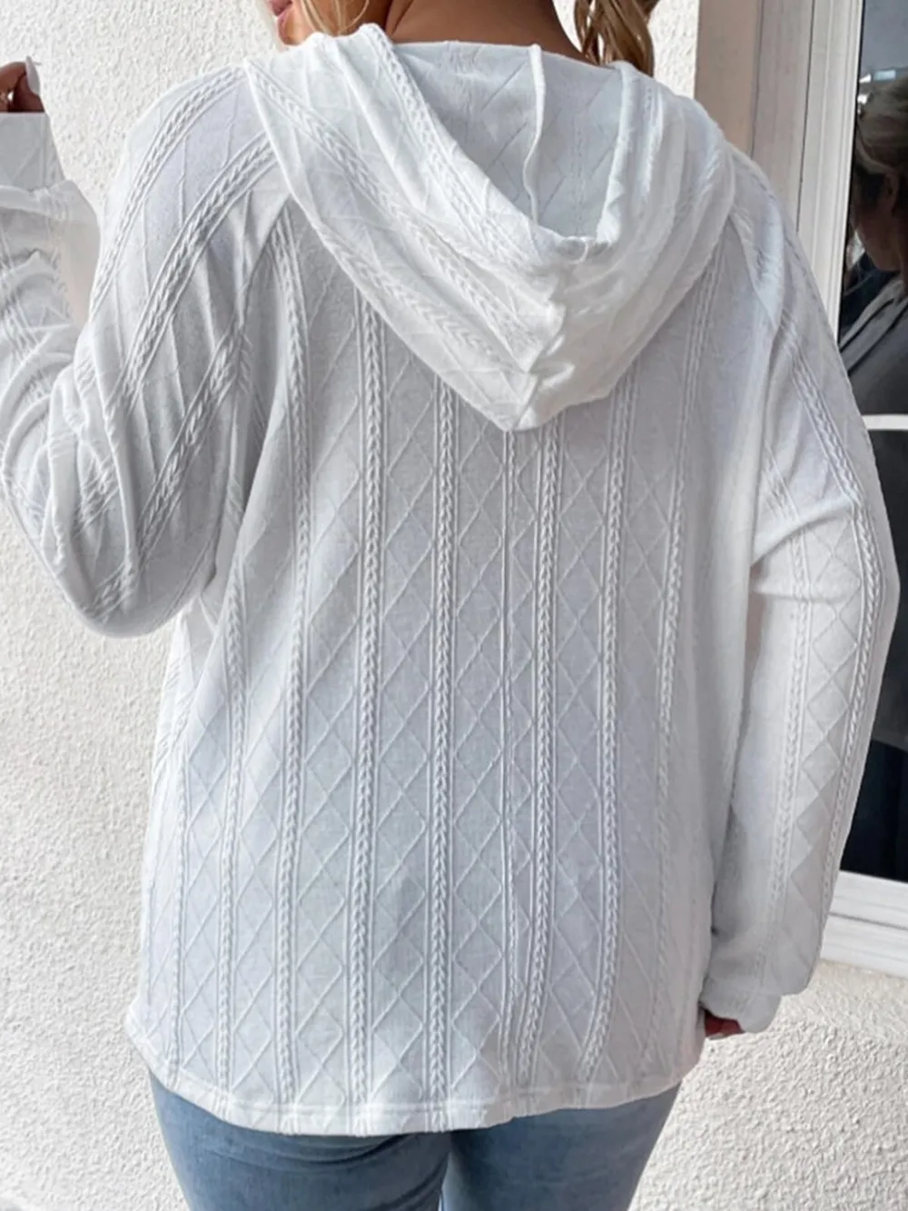 Full Size Drawstring Long Sleeve Hoodie, image 6