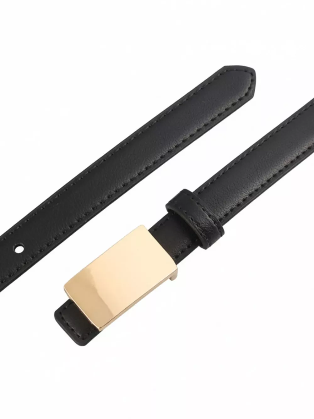 Gold Buckle Skinny Belt, image 4
