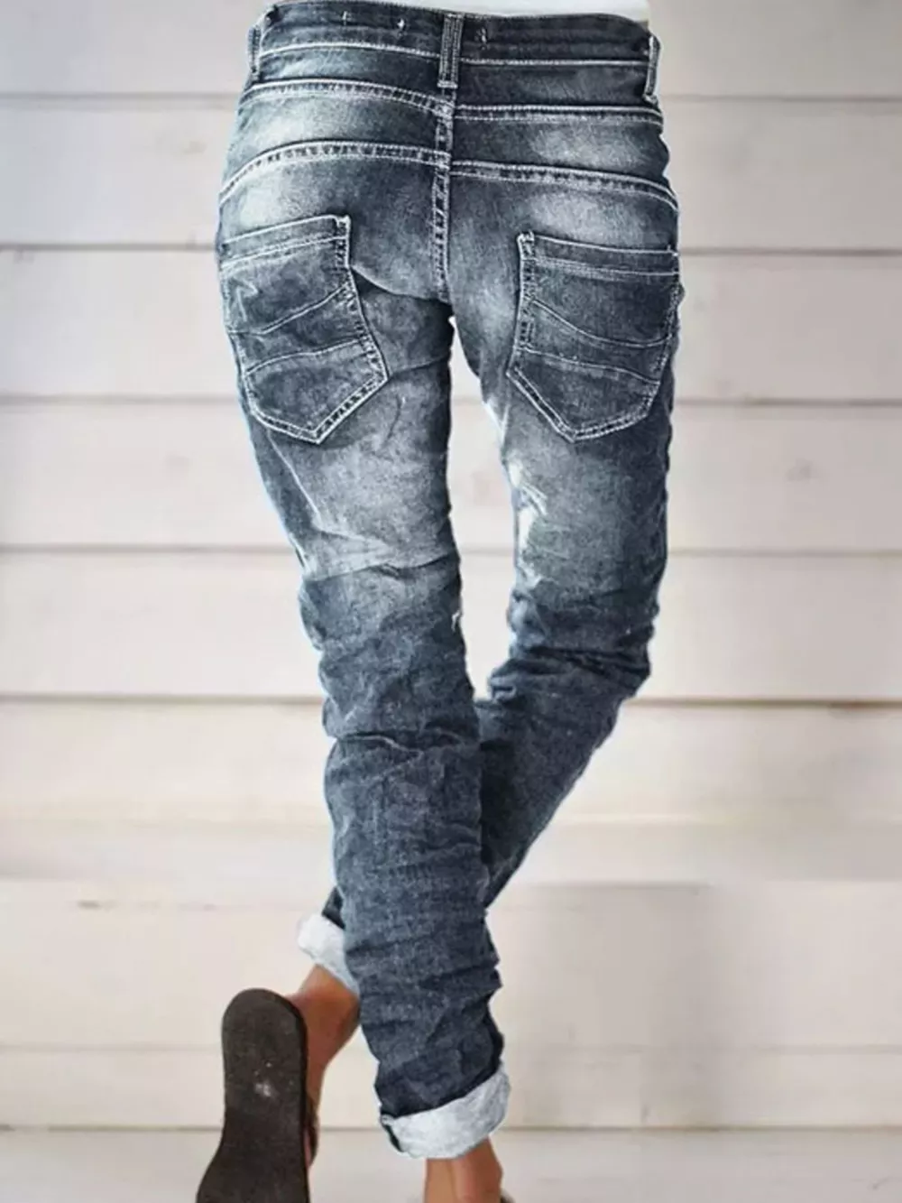 Full Size Washed Button-Fly Jeans Plus Size, image 5