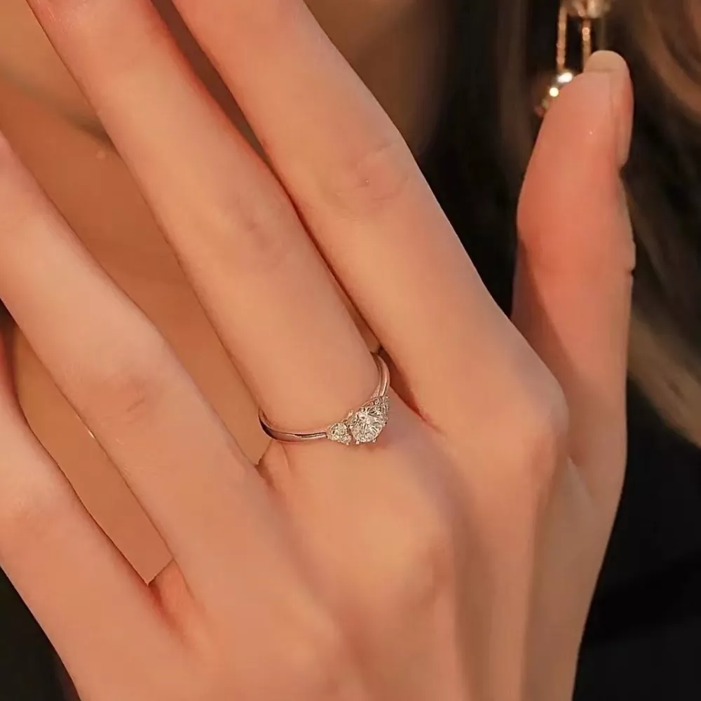 1 Carat Moissanite 925 Sterling Silver Ring, image 11