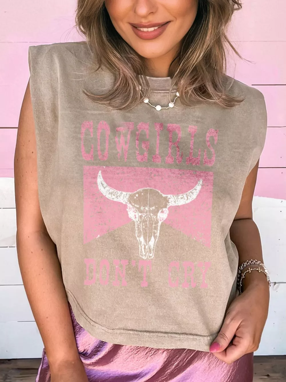 Cowboy & Beer Western Graphic Mineral Wash Tank Top, image 13