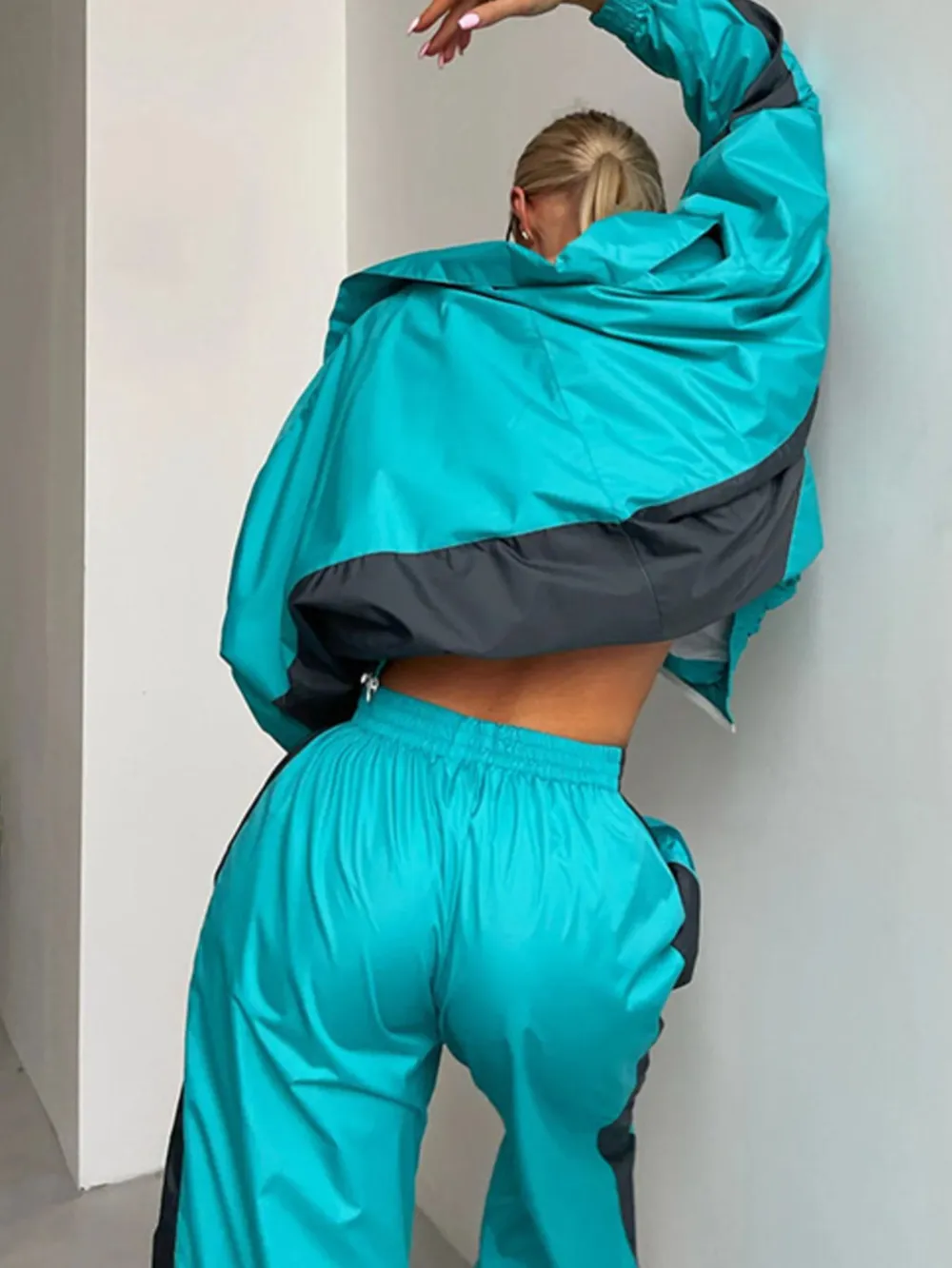 Zip Up Long Sleeve Top and Pants Set, image 11