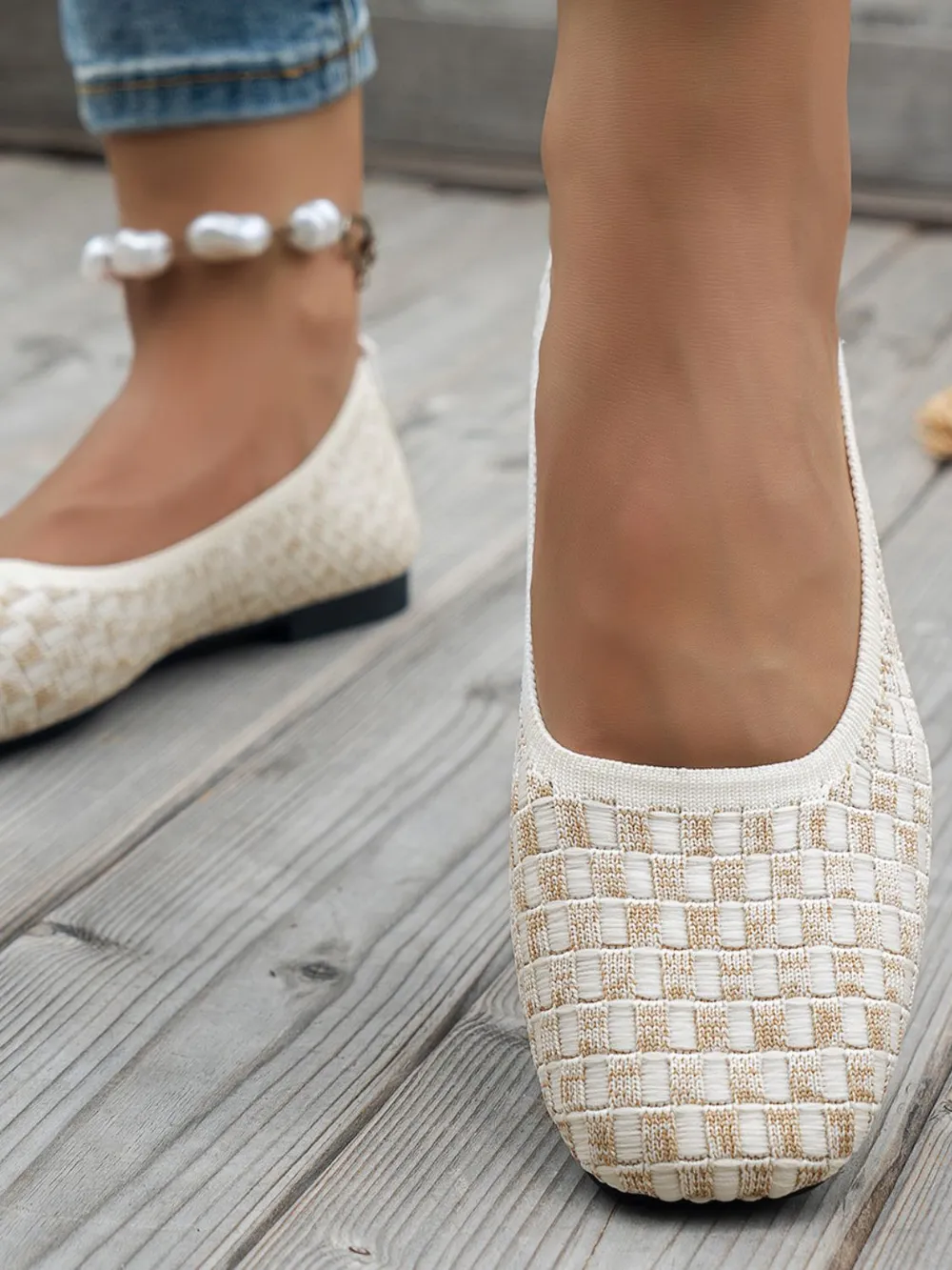 Mesh Round Toe Flat Slip-Ons, image 4