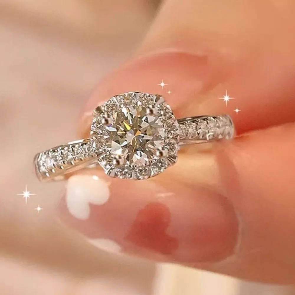 1 Carat 925 Sterling Silver Moissanite Ring