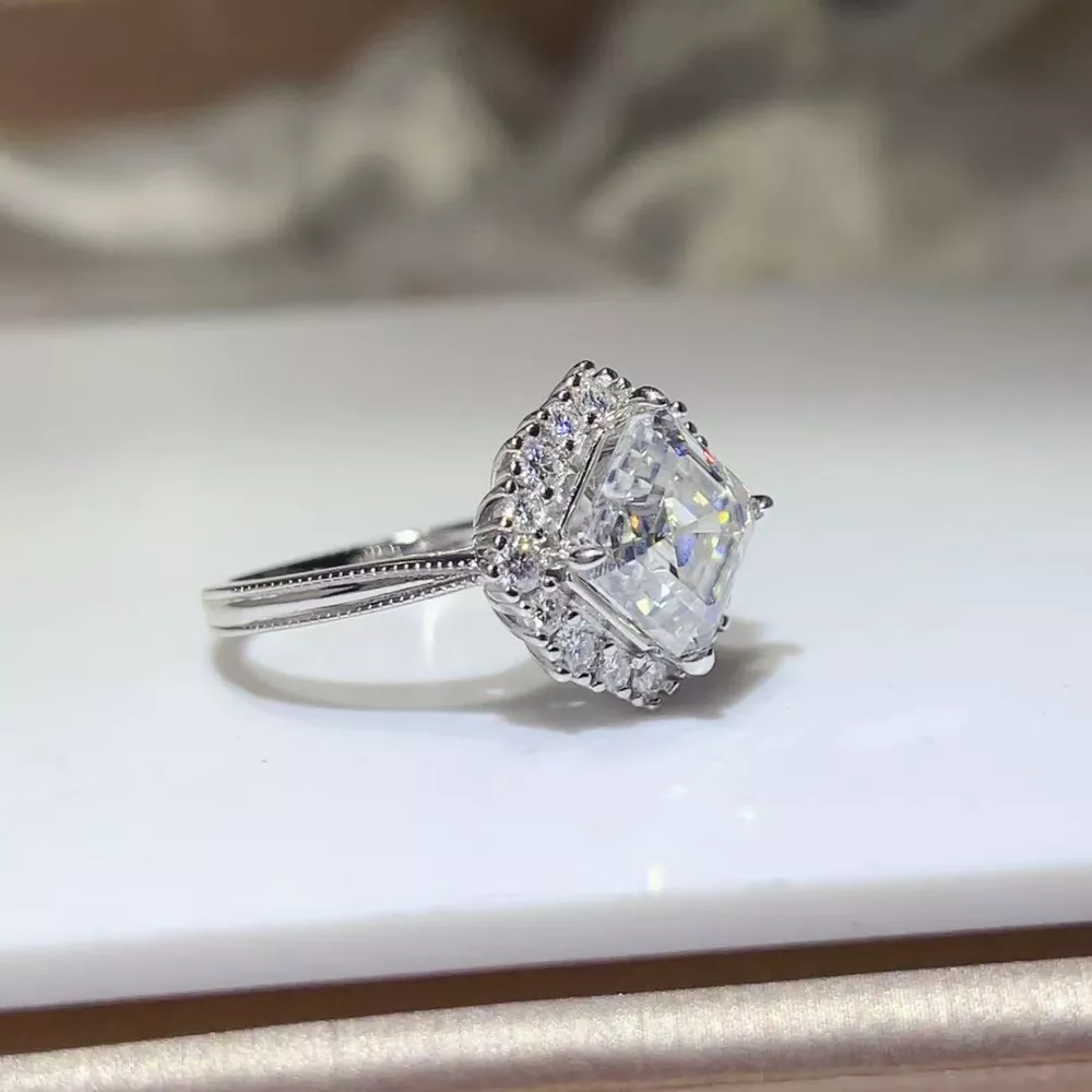 3 Carat Moissanite 925 Sterling Silver Ring, image 5