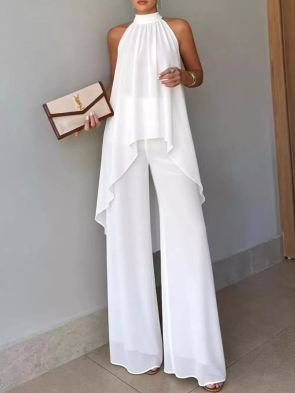 Full Size High-Low Sleeveless Top and Wide-Leg Pants Two-Piece Set Plus Size, image 19