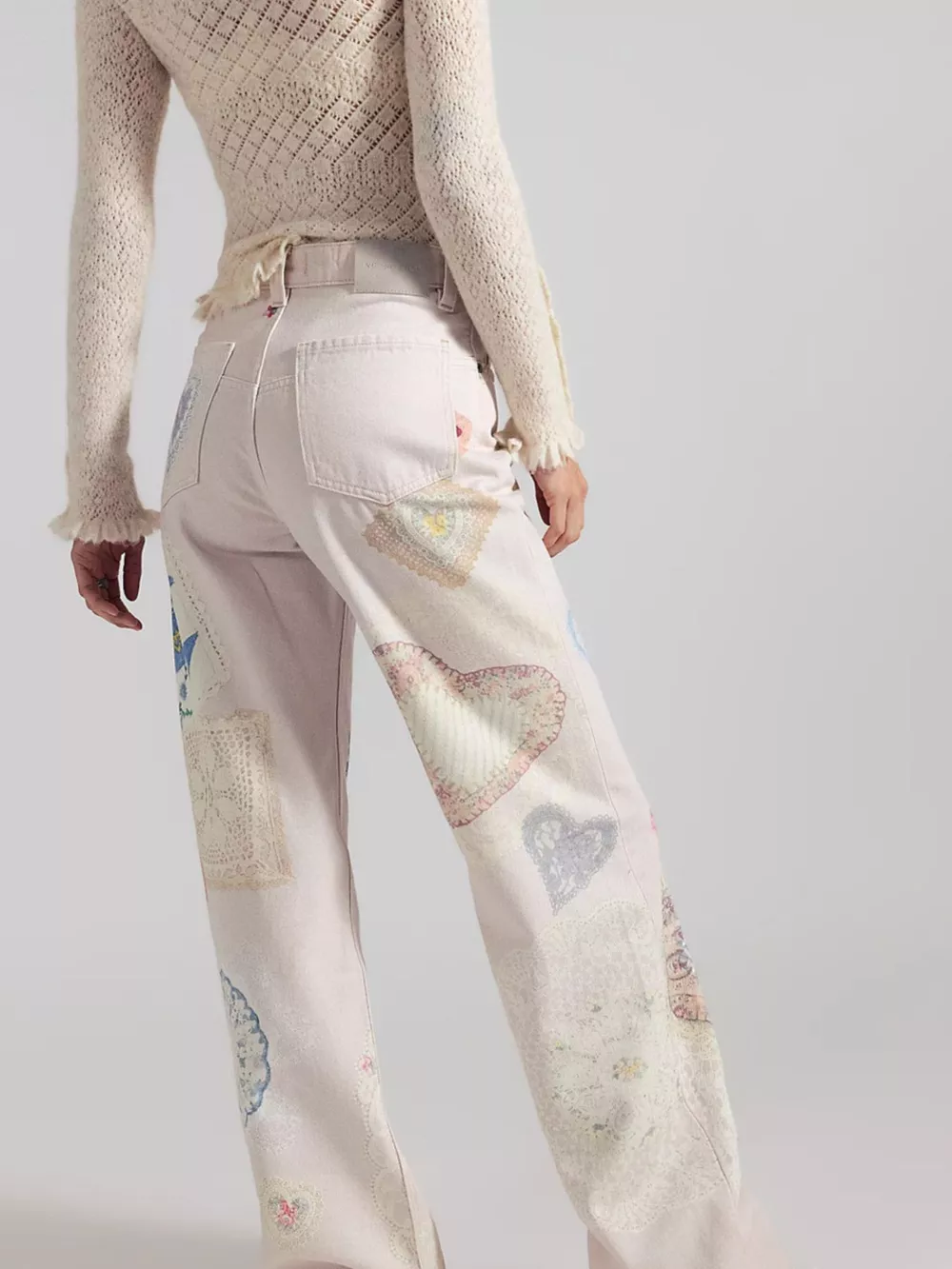 Printed Wide Leg Jeans, image 5