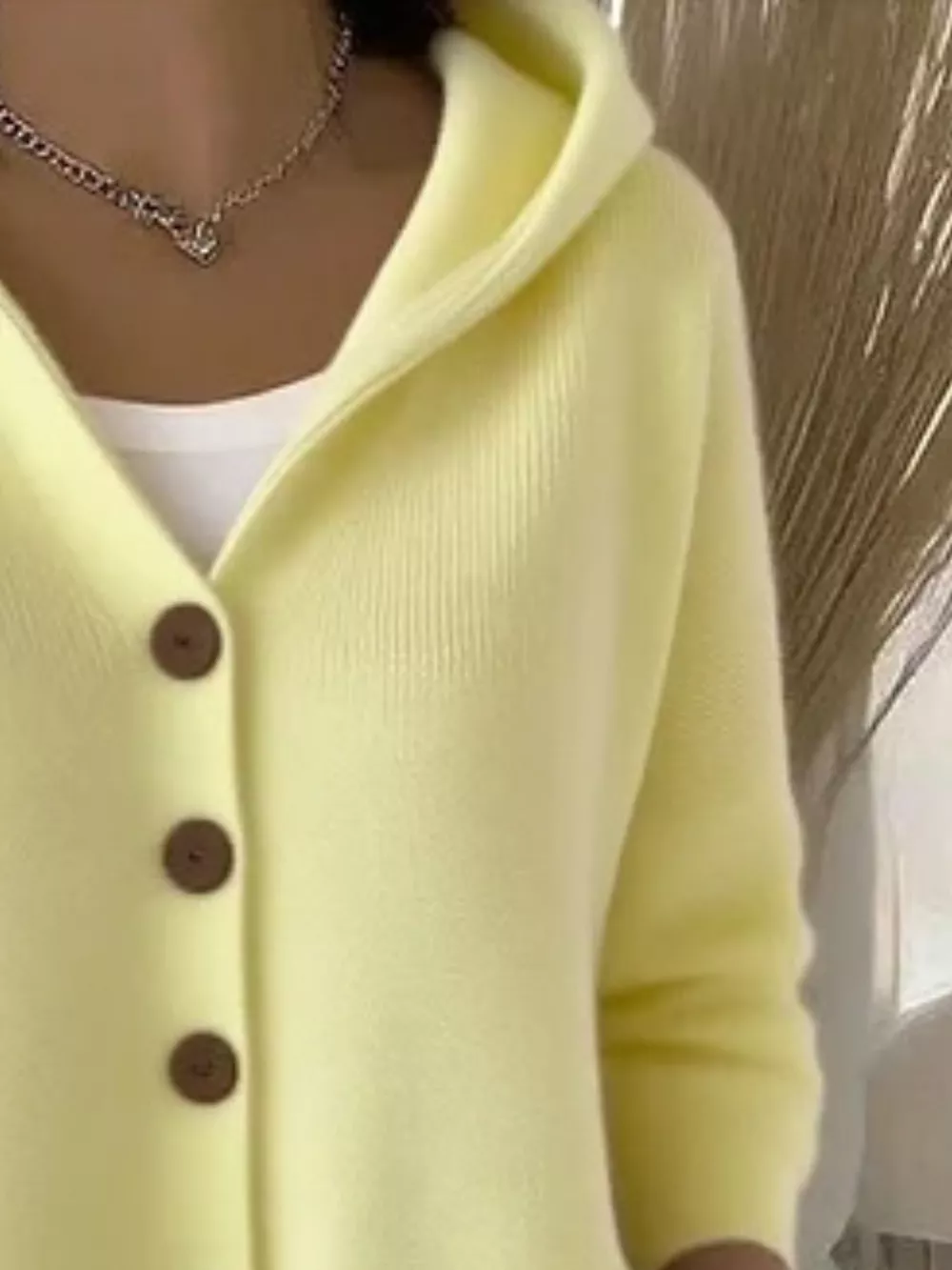 Full Size Hooded Button-Down Knit Cardigan Plus Size, image 16