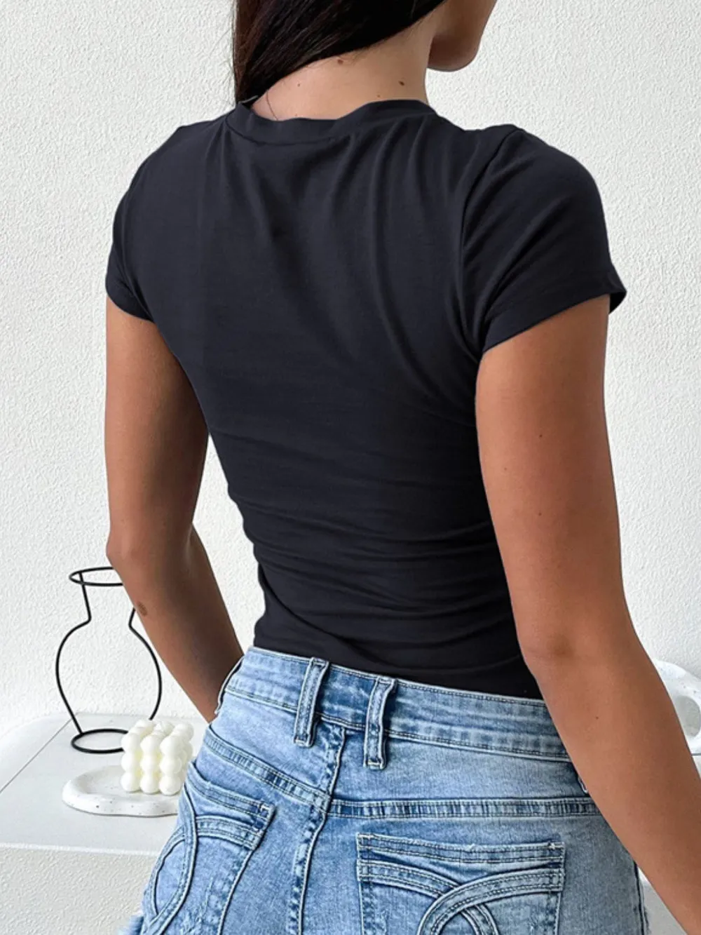 Star Round Neck Short Sleeve T-Shirt, image 21