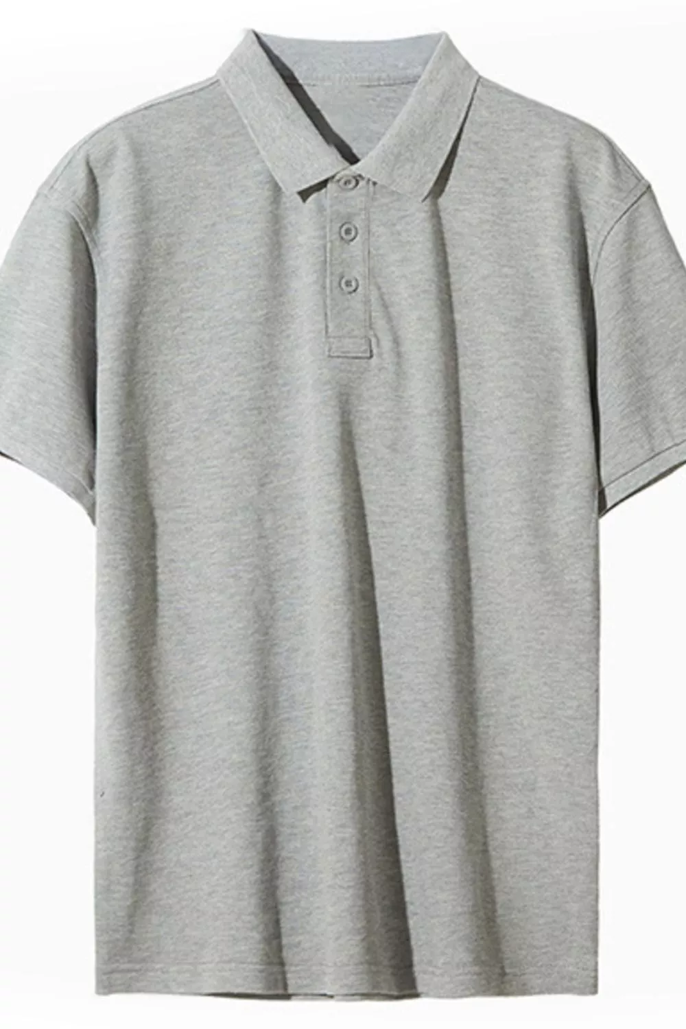 Men's Full Size Button Detail Short Sleeve Polo Plus Size, image 3
