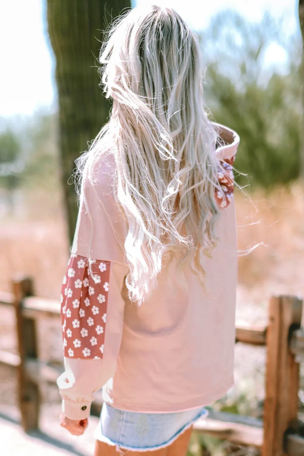 Drawstring Star Long Sleeve Hoodie, image 13