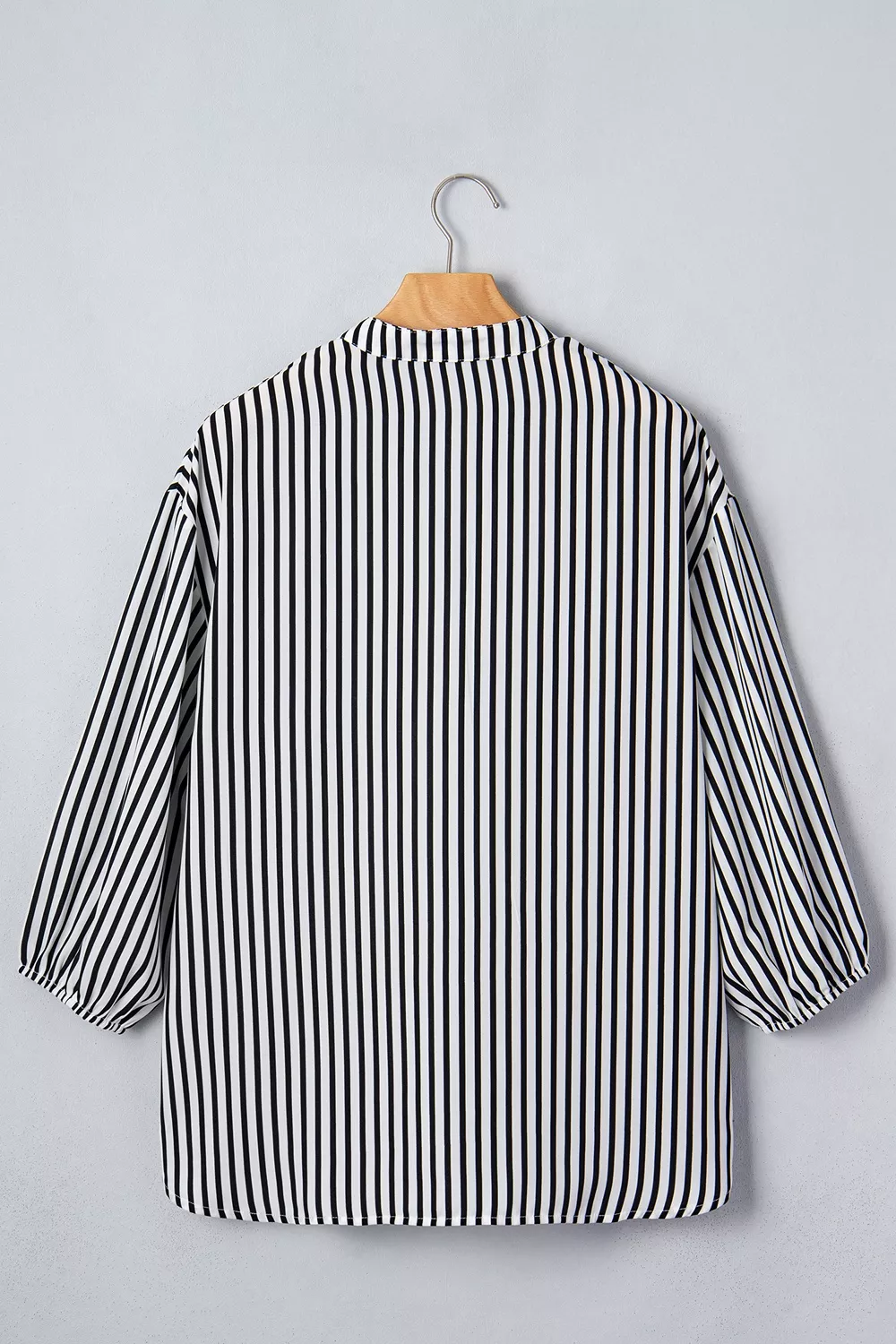 Striped Half Sleeve Button-Up Shirt, image 5