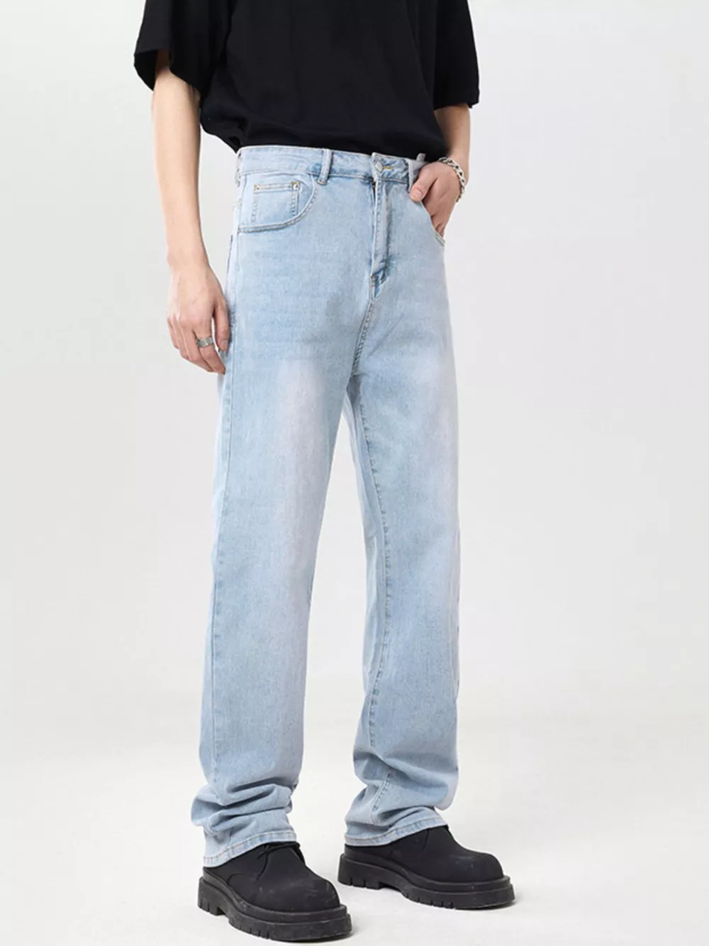 Men's Full Size Wide Leg Jeans Plus Size, image 9