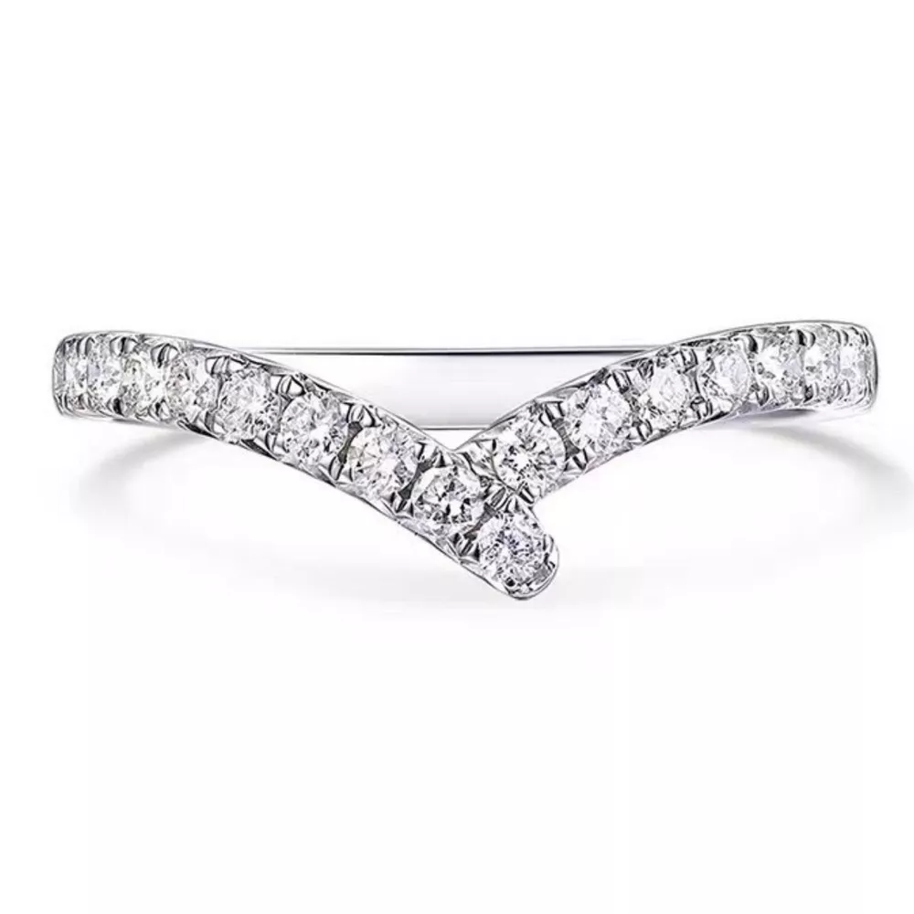 925 Sterling Silver Moissanite Geometric Ring, image 7
