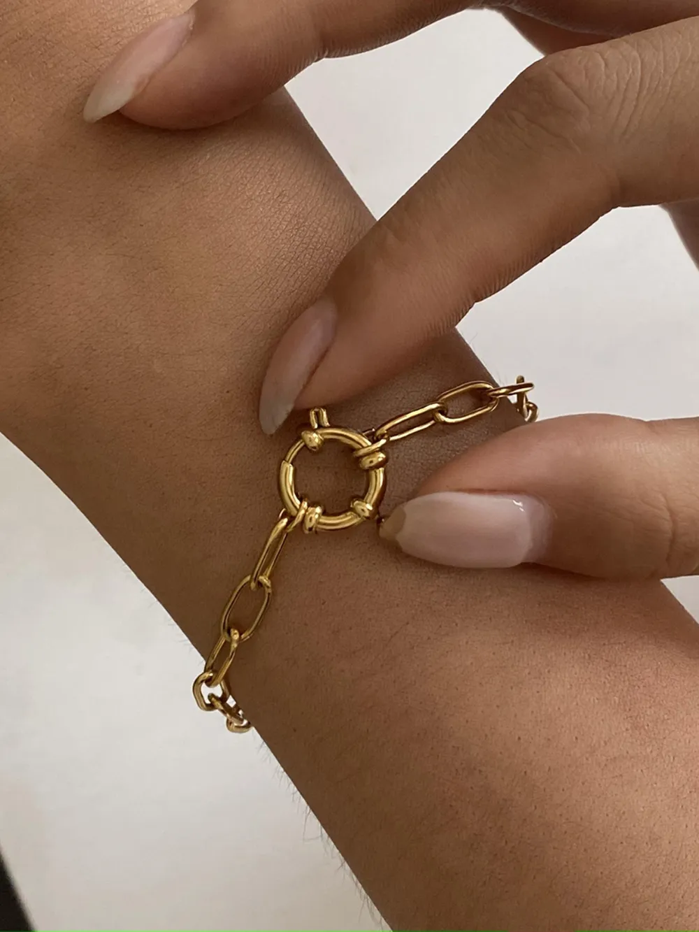 18K Gold-Plated Stainless Steel Chain Bracelet, image 6