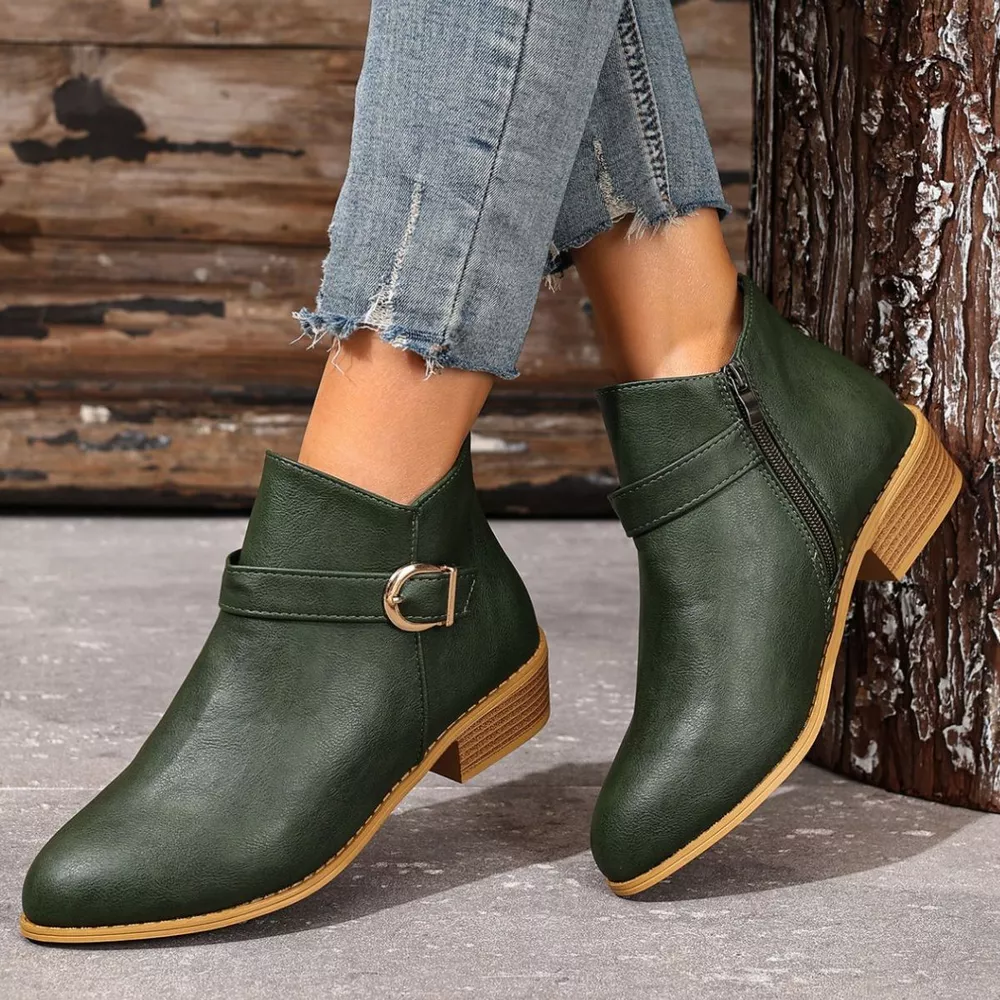 Point Toe Block Heels Boots, image 4