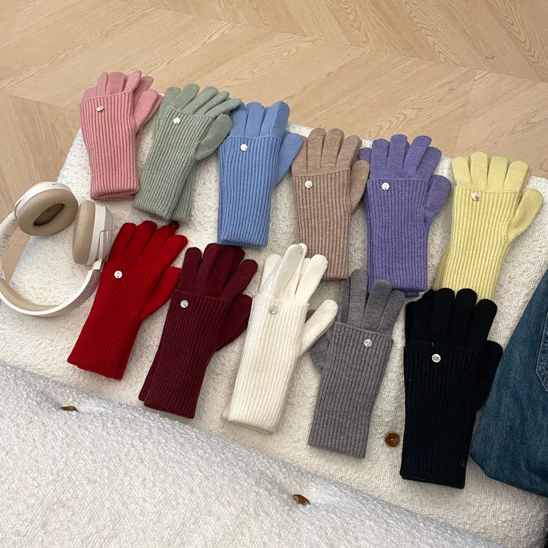 Ribbed Knit Touchscreen Gloves, image 6