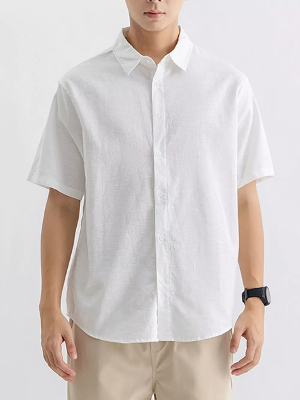 Men's Plus Size Casual Button Up Shirt, image 7