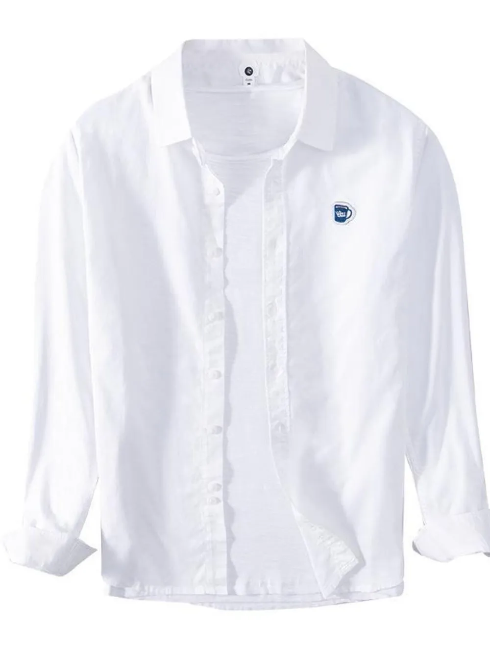 Men's Plus Size Button Up Long Sleeve Shirt, image 5