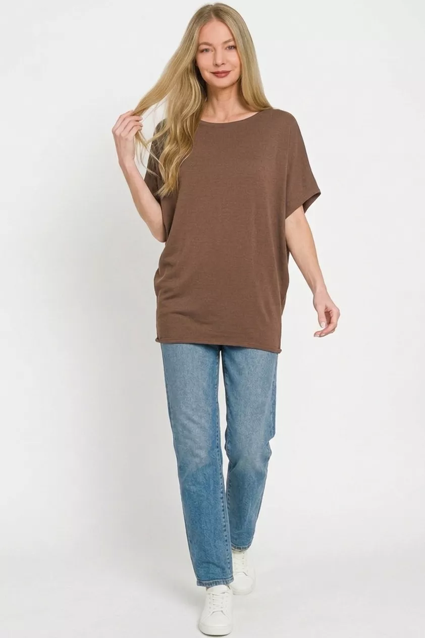 Hacci Dolman Sleeve Boat Neck Top, image 2