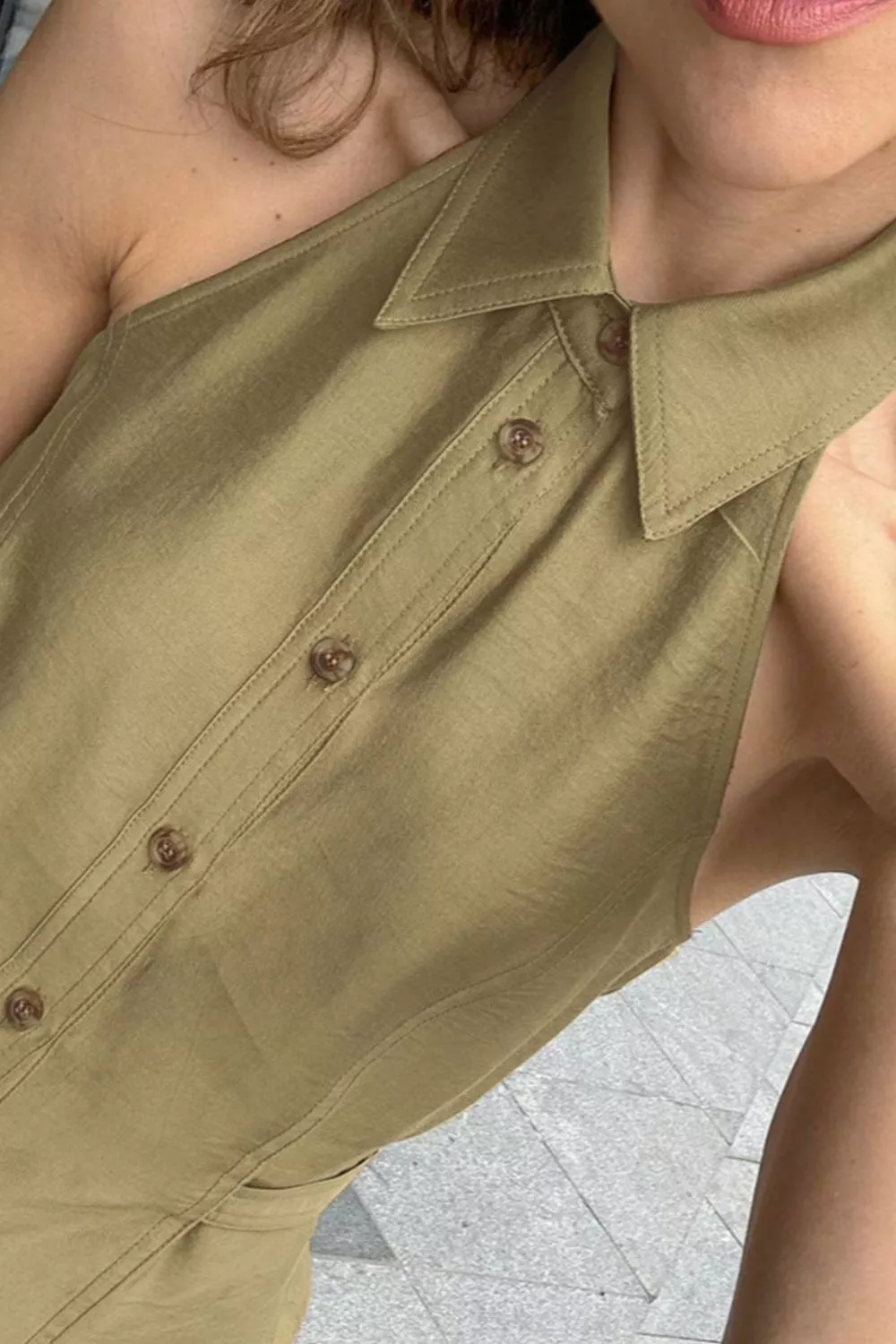 Button-Down Sleeveless Top, image 5