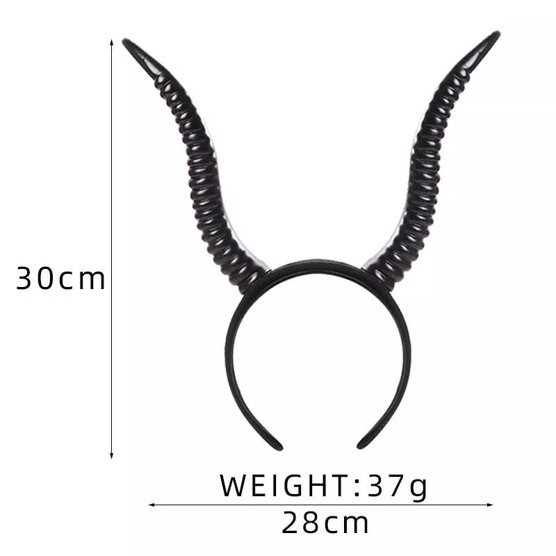 Halloween Gothic Devil Horn Headband, image 5