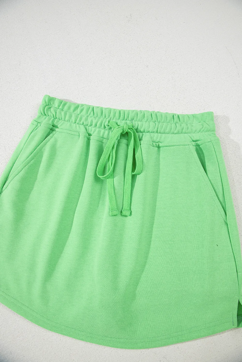 Drawstring Solid Mini Skort, image 11