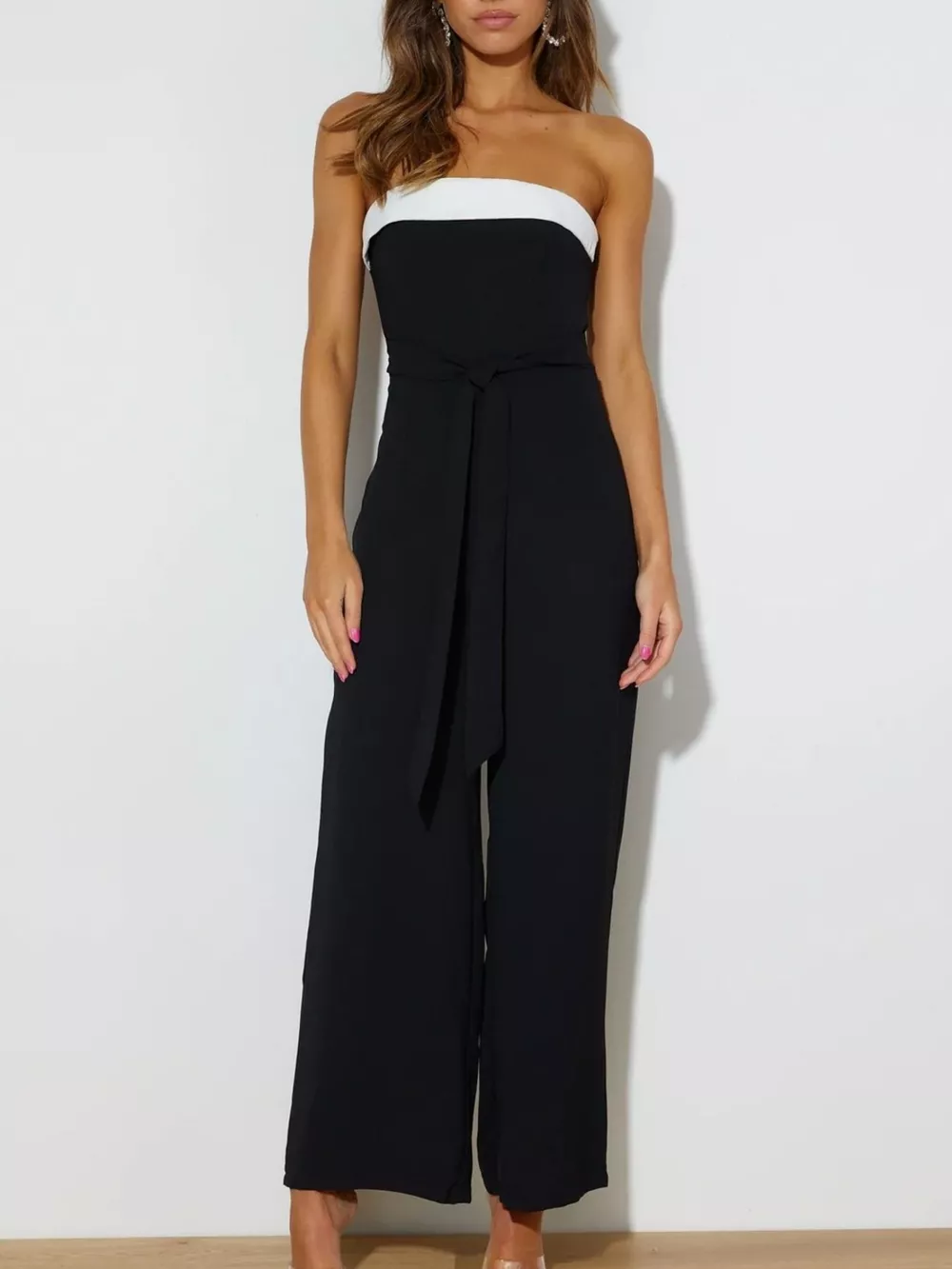 Contrast Tube Wide Leg Jumpsuit, image 5