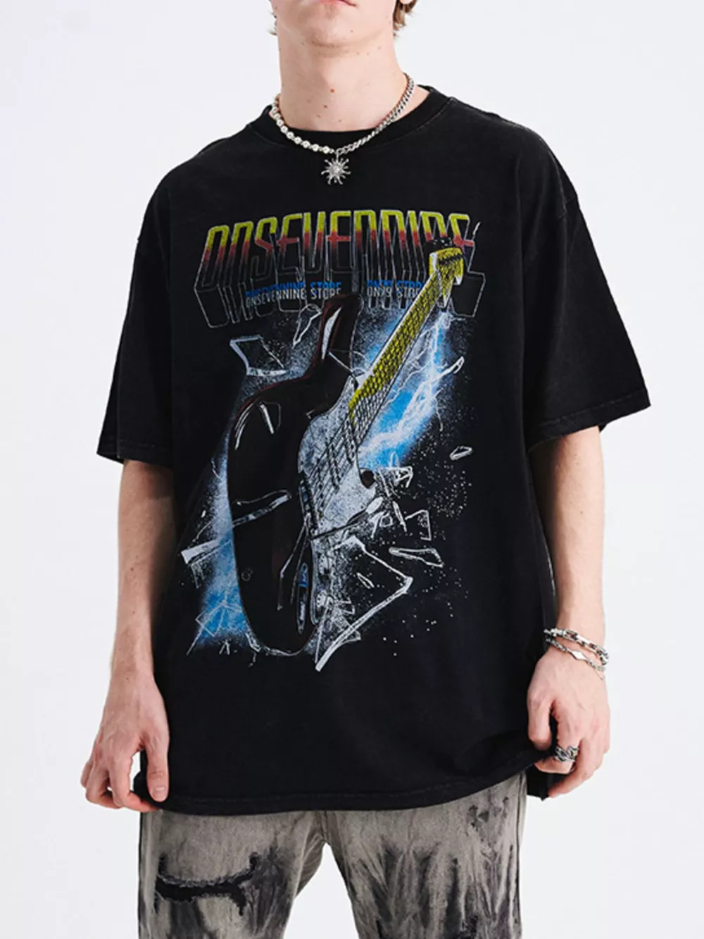 Men's Graphic Round Neck Short Sleeve T-Shirt, image 2
