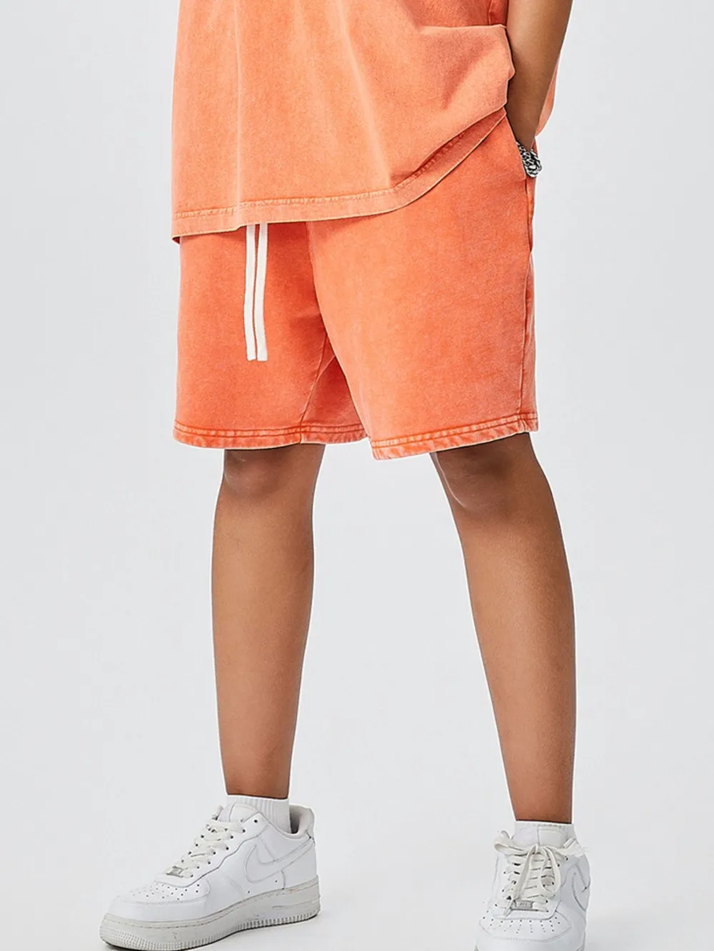 Men's Drawstring Washed Shorts, image 9