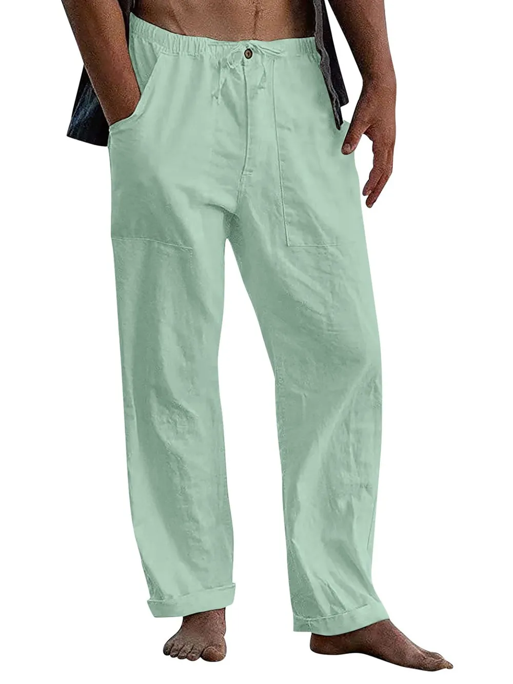 Men's Full Size Drawstring Straight Leg Pants Plus Size, image 12