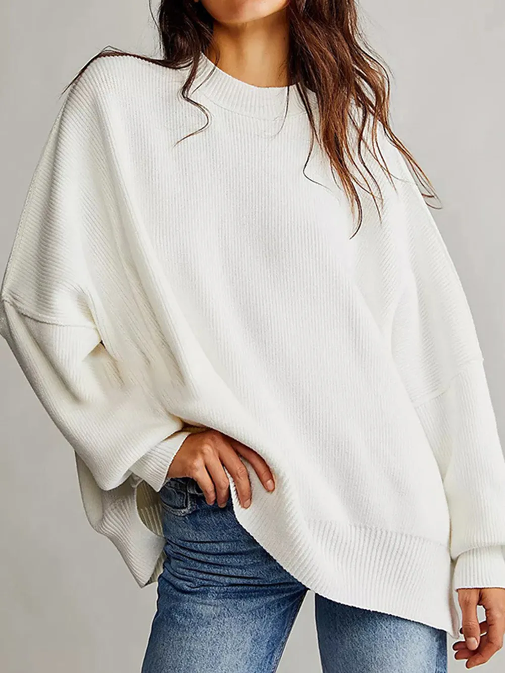 Round Neck Long Sleeve Sweater, image 13