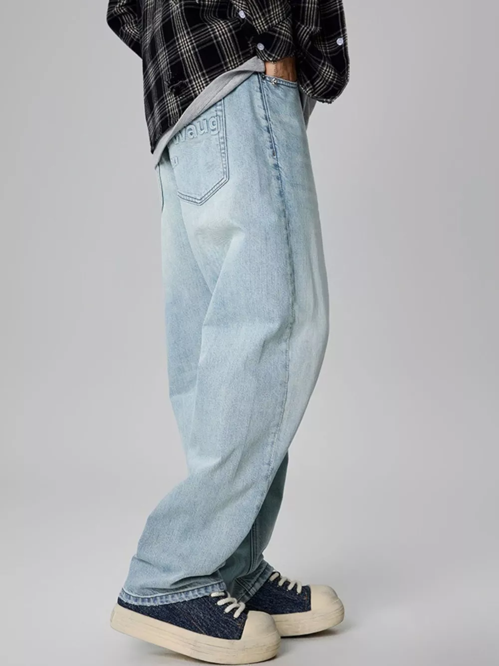 Men's Wash Straight Leg Jeans, image 6