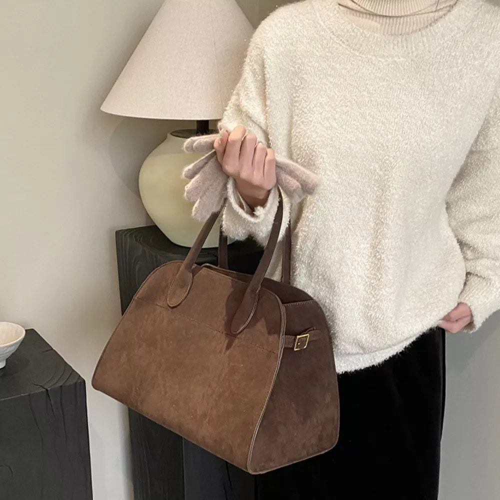 Suede Leather Large Handbag, image 2
