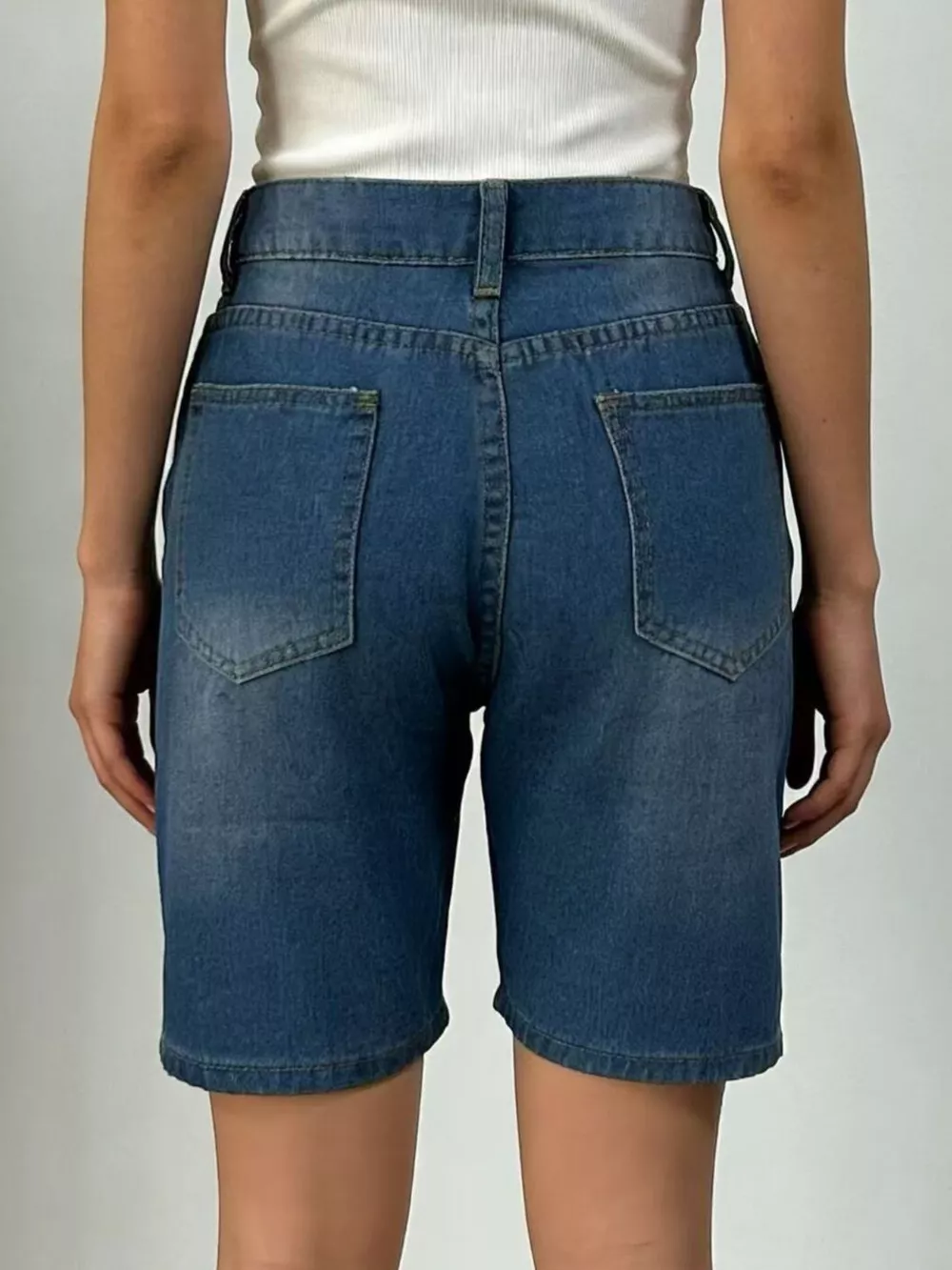 High Waist Denim Shorts, image 9