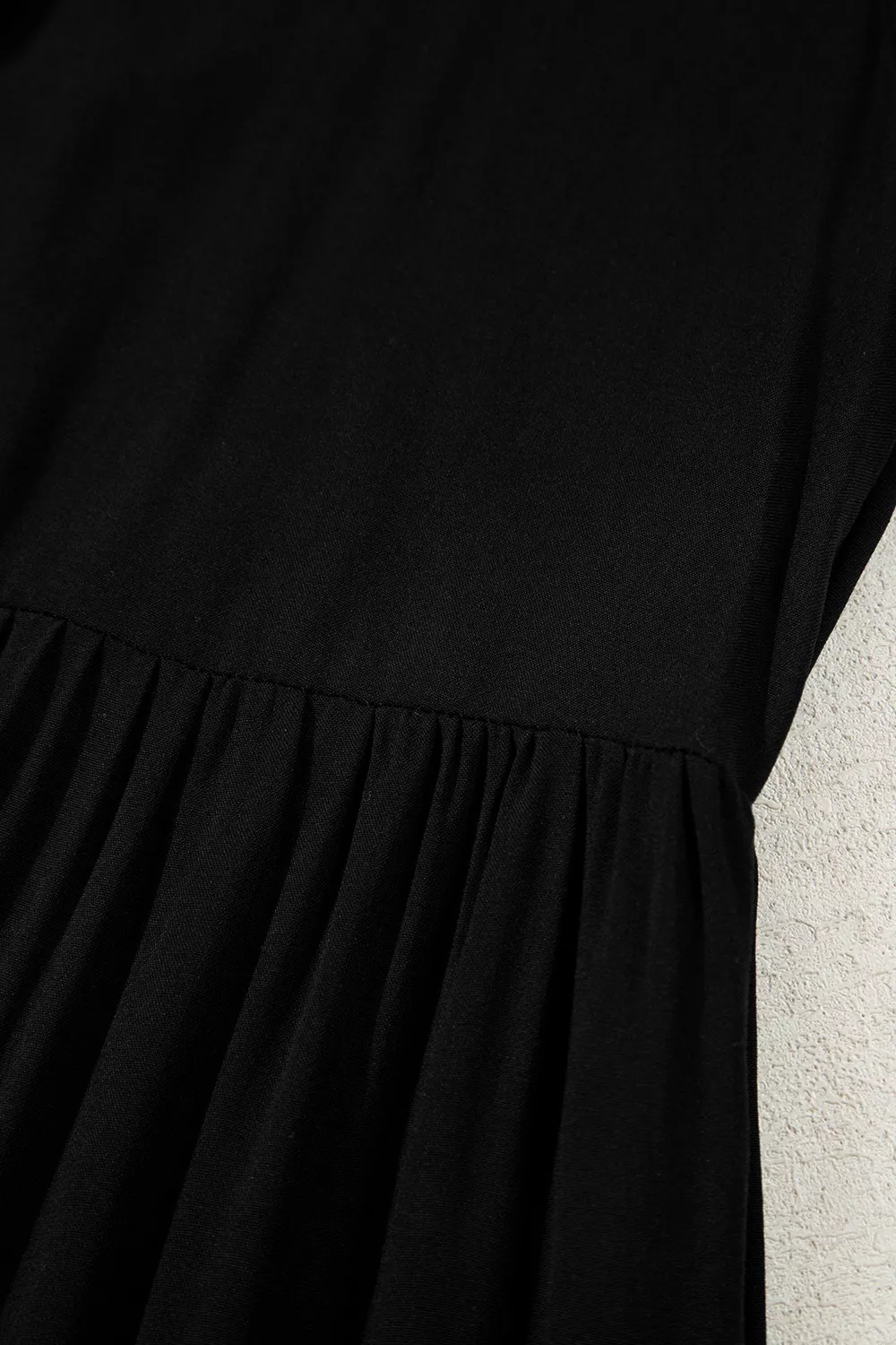 Hidden Buttons Short Sleeve Ruffle Tiered Long Flared Dress, image 9