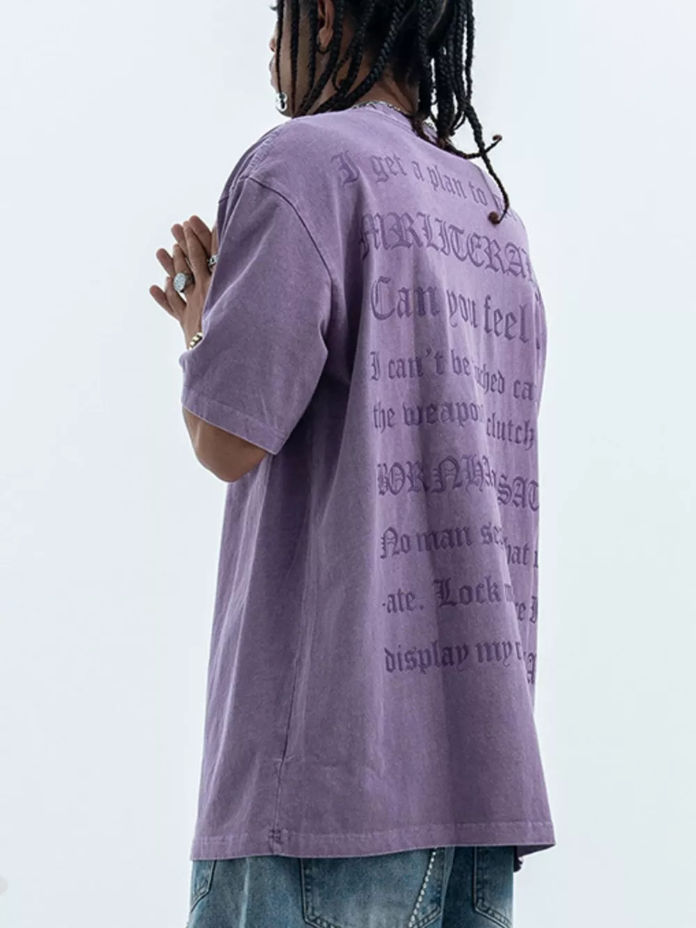 Men's Letter Round Neck Short Sleeve T-Shirt, image 9