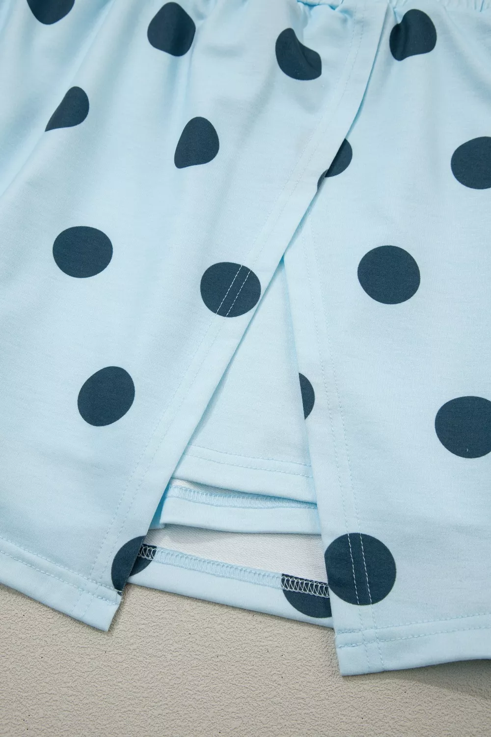 Polka Dot Sleeveless Top and Skort Casual Two-Piece Set, image 8