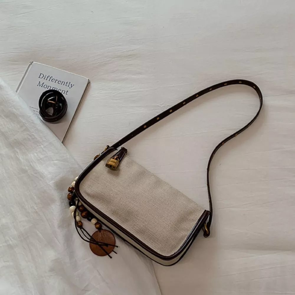 Vintage Lock Detail Shoulder Bag, image 8